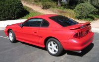 1997 red ford mustang gt