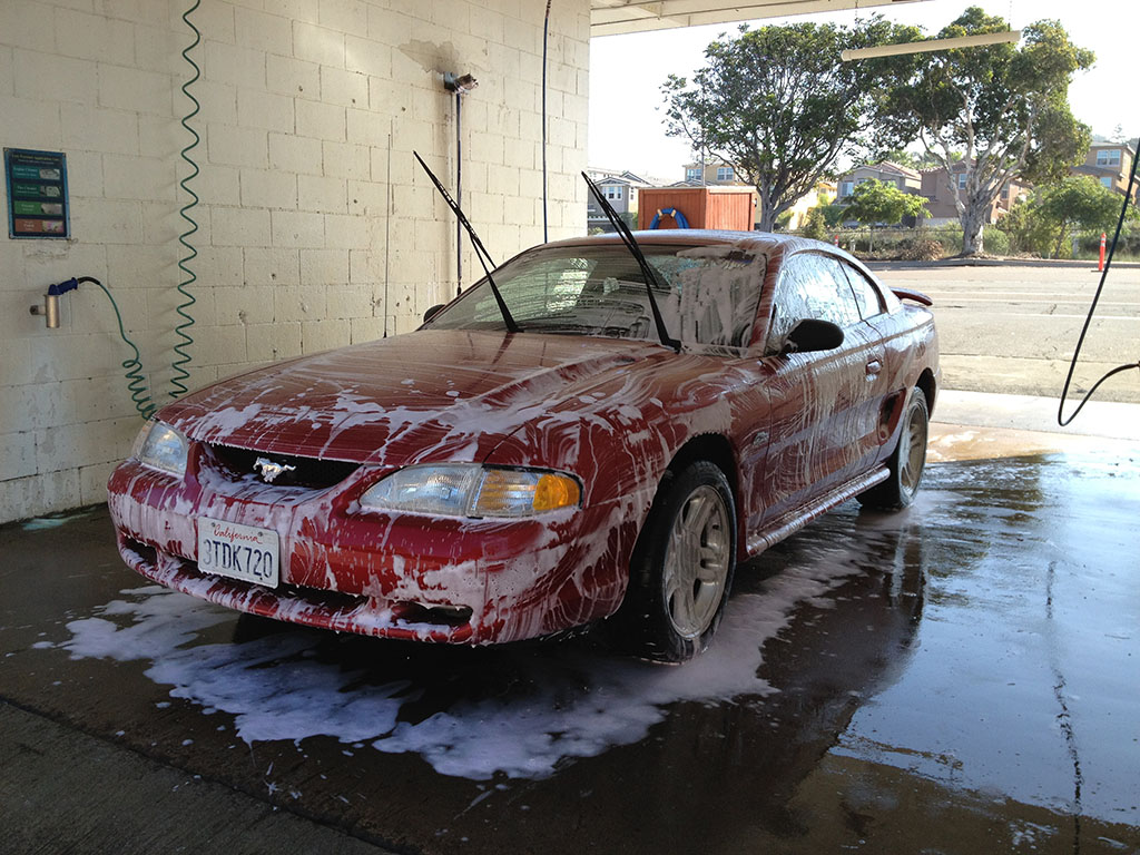 at the car wash
