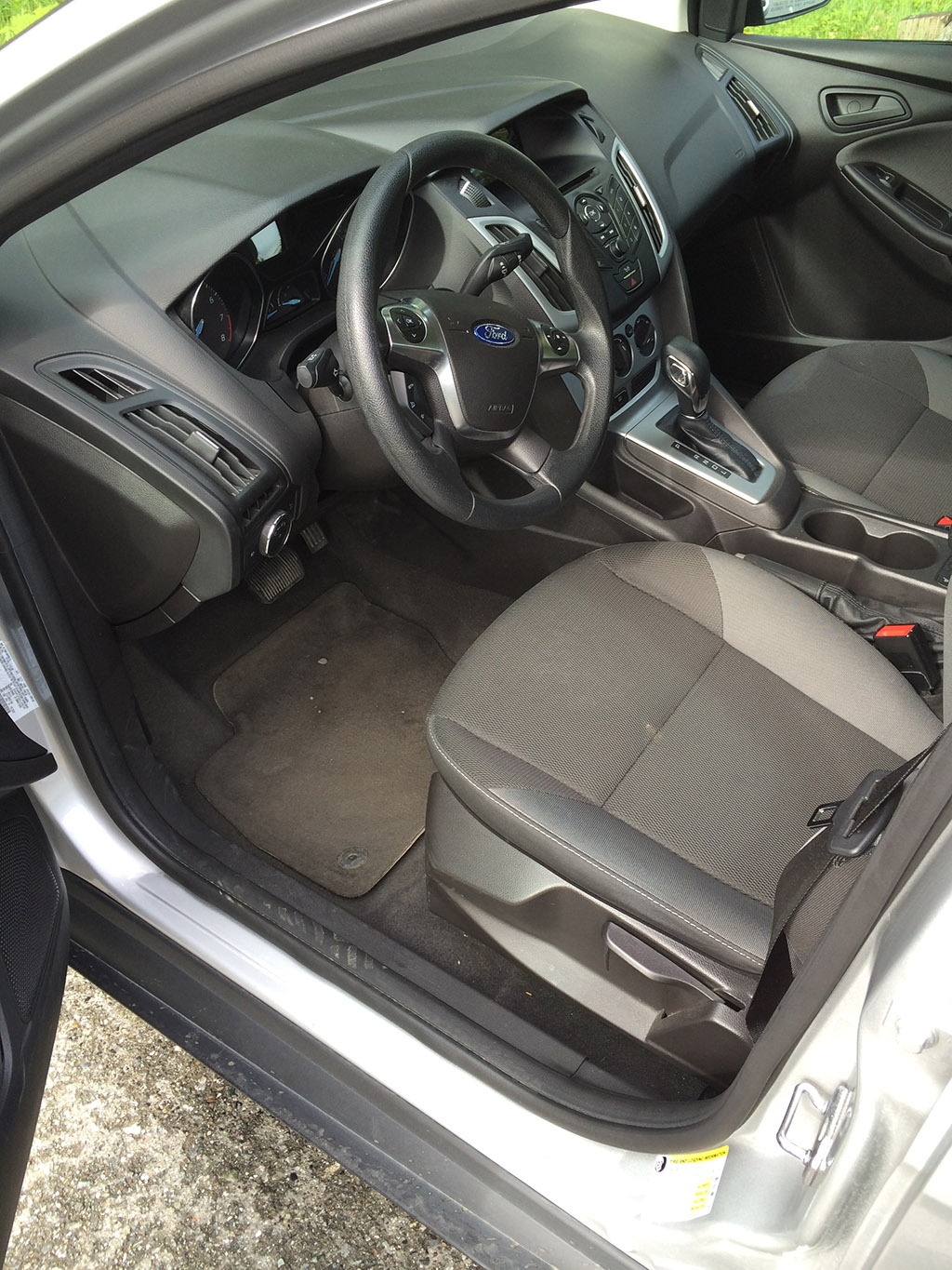 Drivers seat and dashboard of the 2013 ford focus