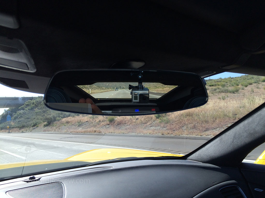 GoPro camera in the C7 corvette