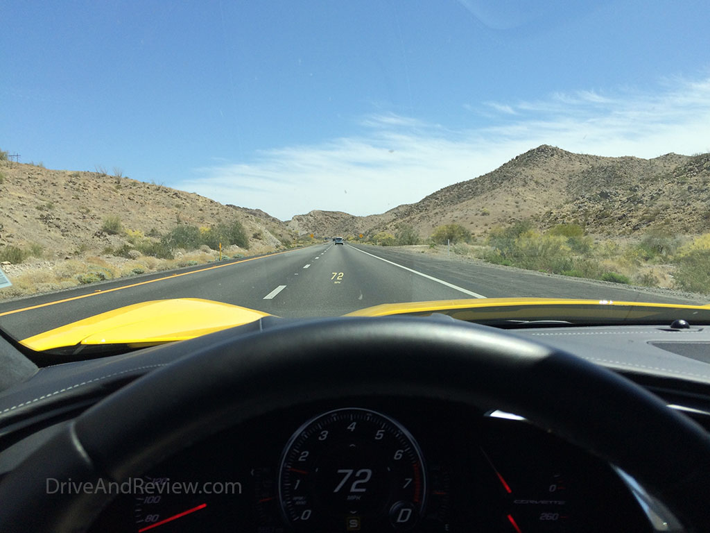 driving through the mountains east of Yuma