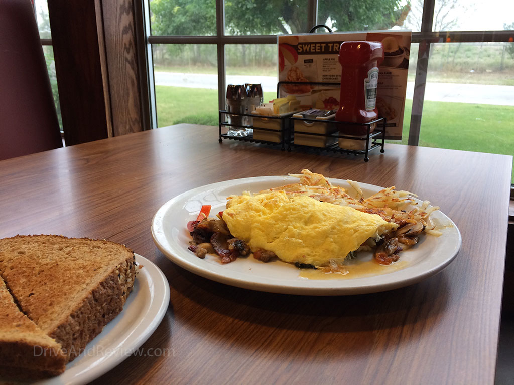 breakfast at denny's to begin the drive