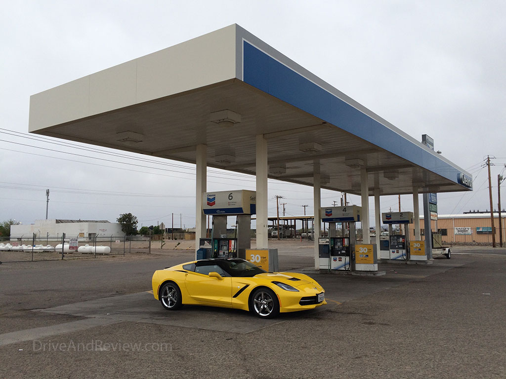 getting gas in deming new mexico in the corvette