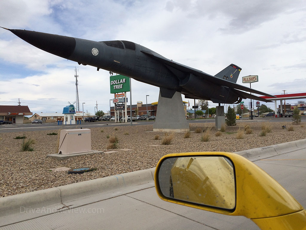 F-111 along side the road in portales new mexico