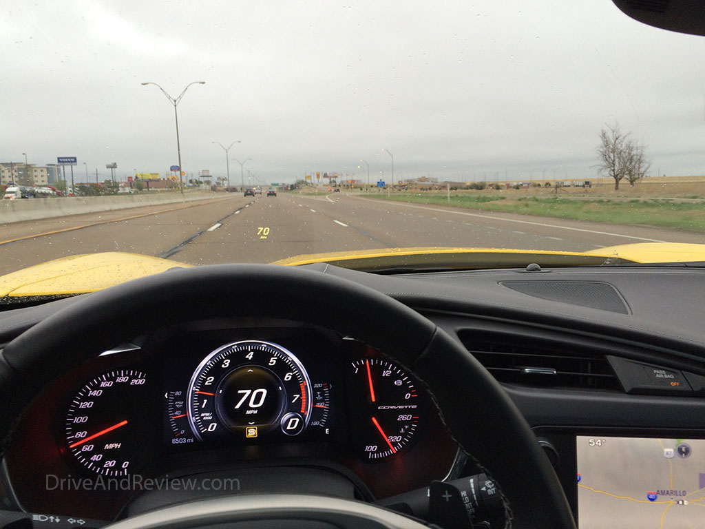 heading east out of amarillo in a c7 corvette