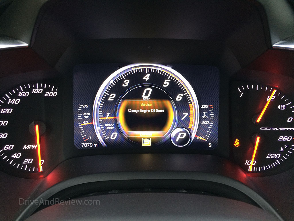 Change Oil Soon notification in the corvette
