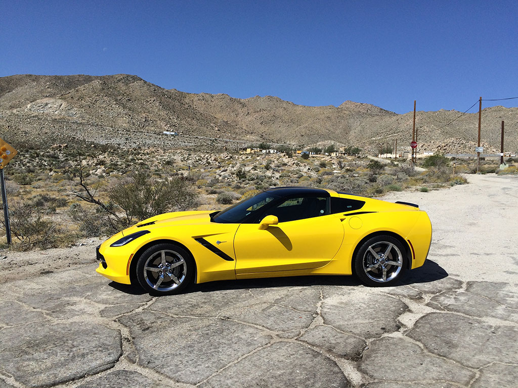 corvette in the desert