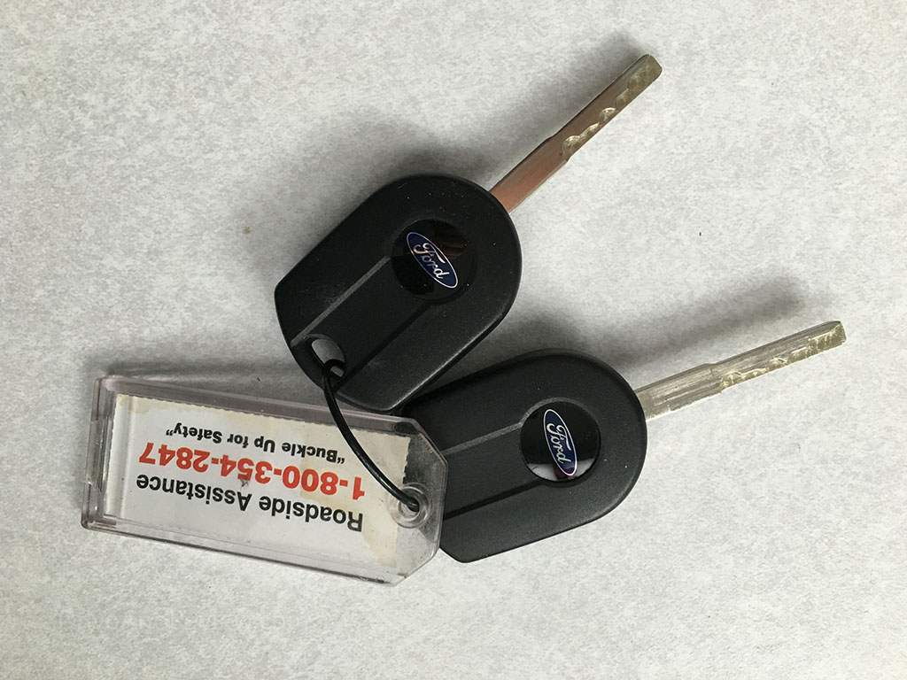 Back of key fob