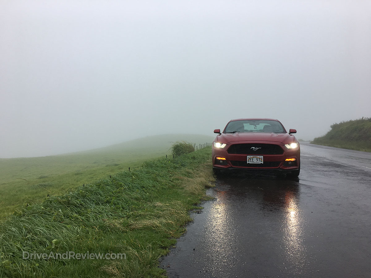 2016 mustang gt in the rain