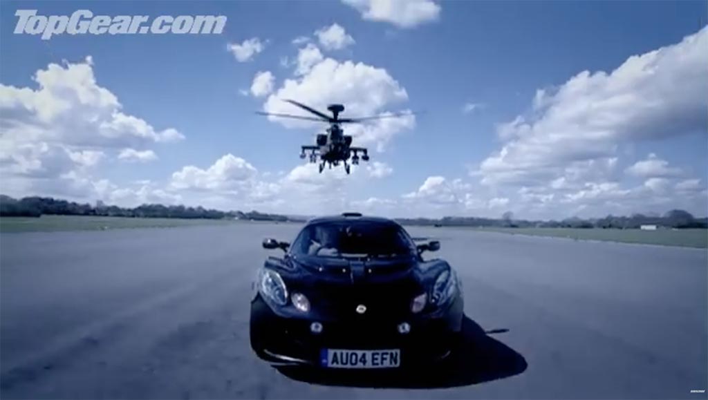 Apache vs Lotus Exige top gear