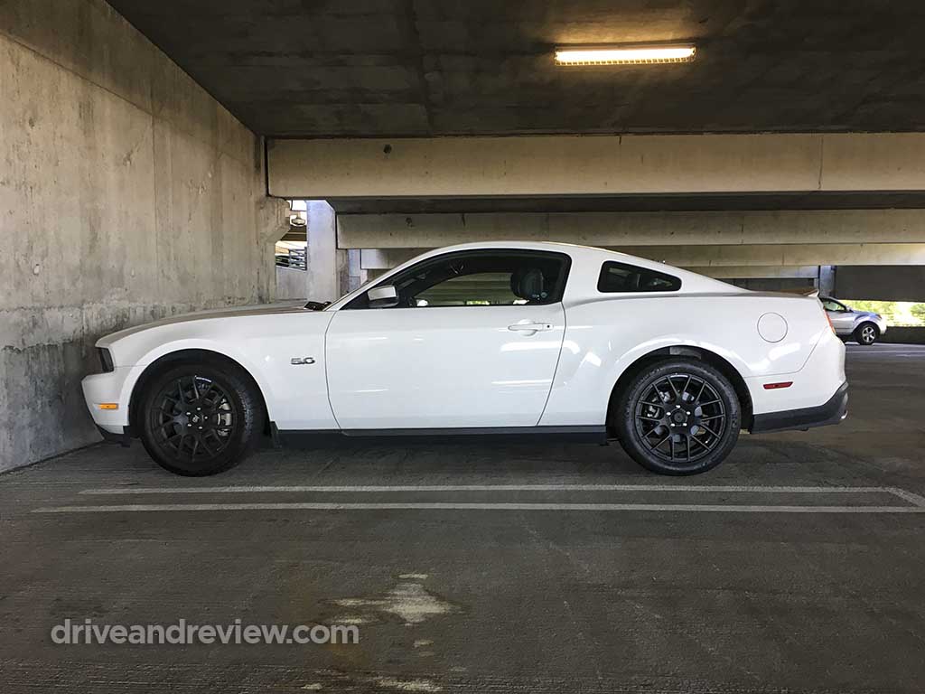 white 2012 mustang gt side view