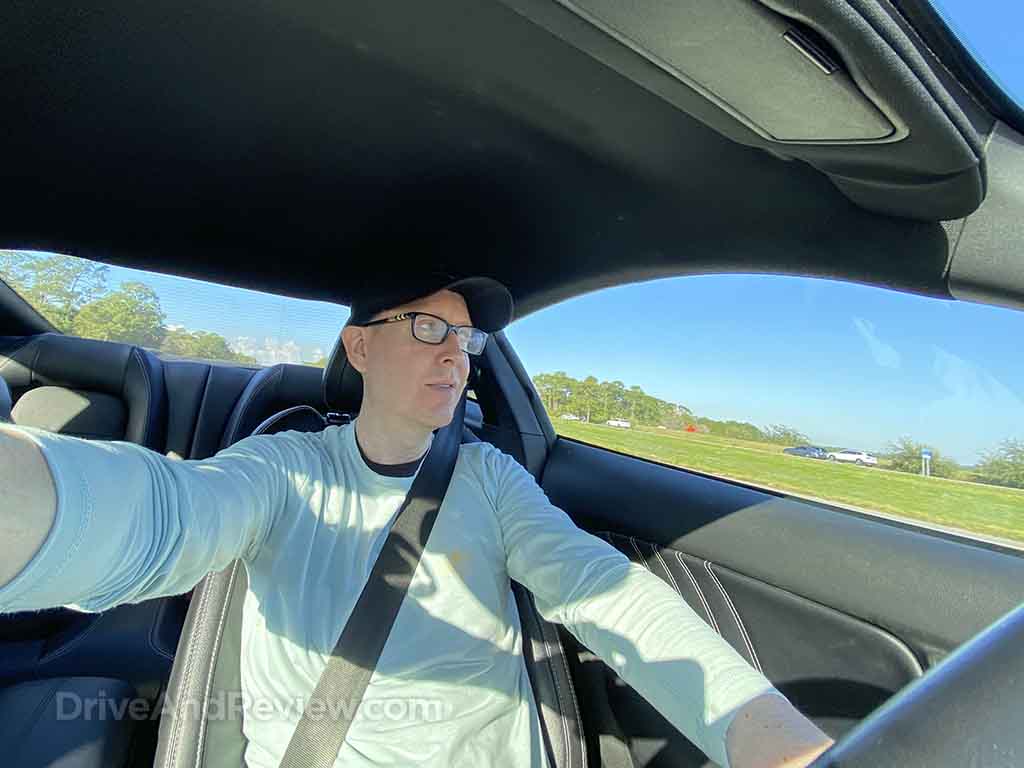 Me driving a 2021 Ecoboost Mustang 