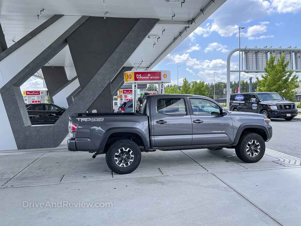 2021 Toyota Tacoma at the gas station