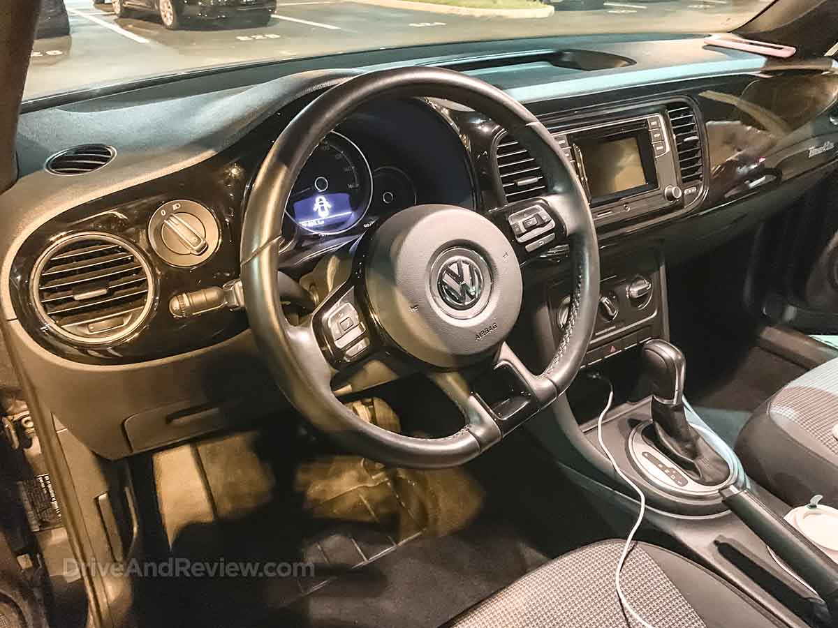 2018 Volkswagen Beetle dashboard and steering wheel
