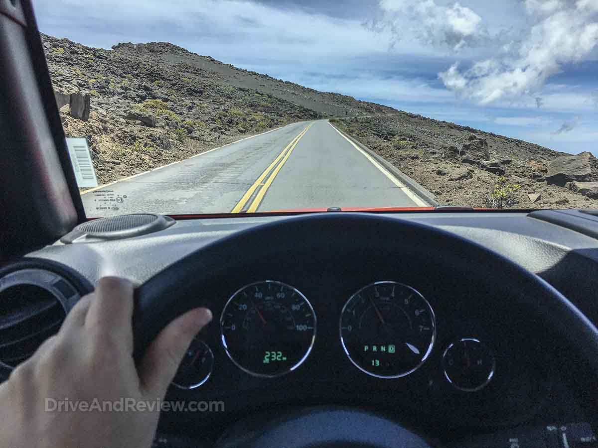 driving a jeep to top of maui
