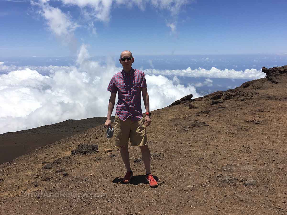 standing on top of Haleakala