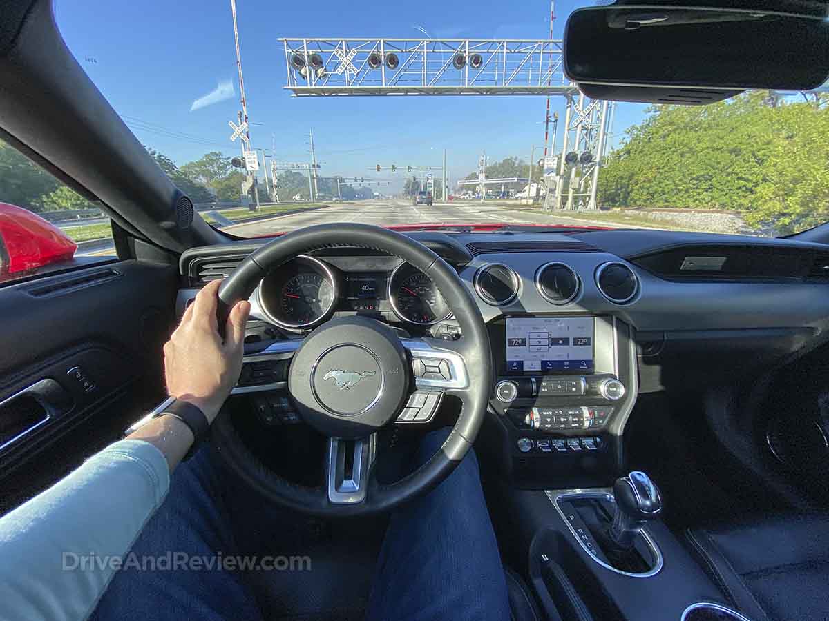 driving a 2021 Ford Mustang EcoBoost POV