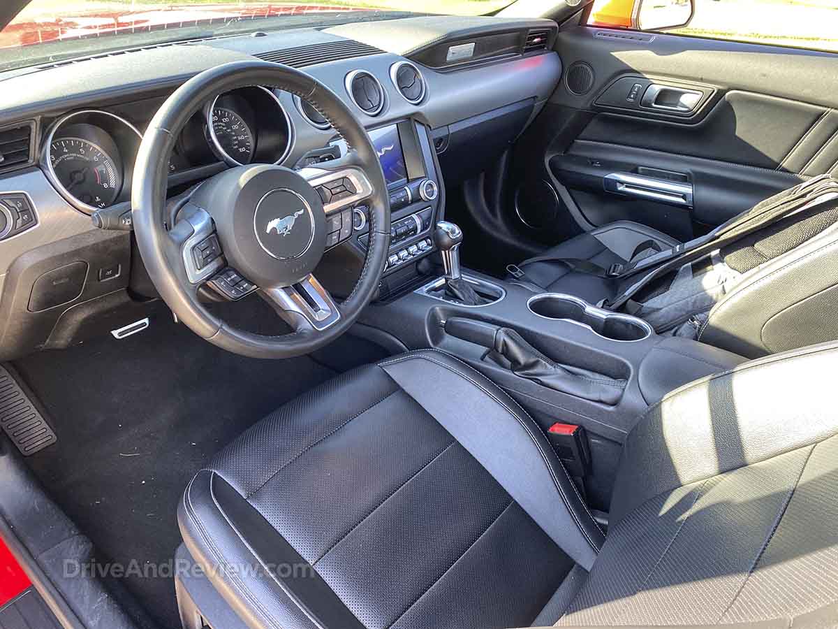 2021 Ford Mustang EcoBoost seats and dashboard