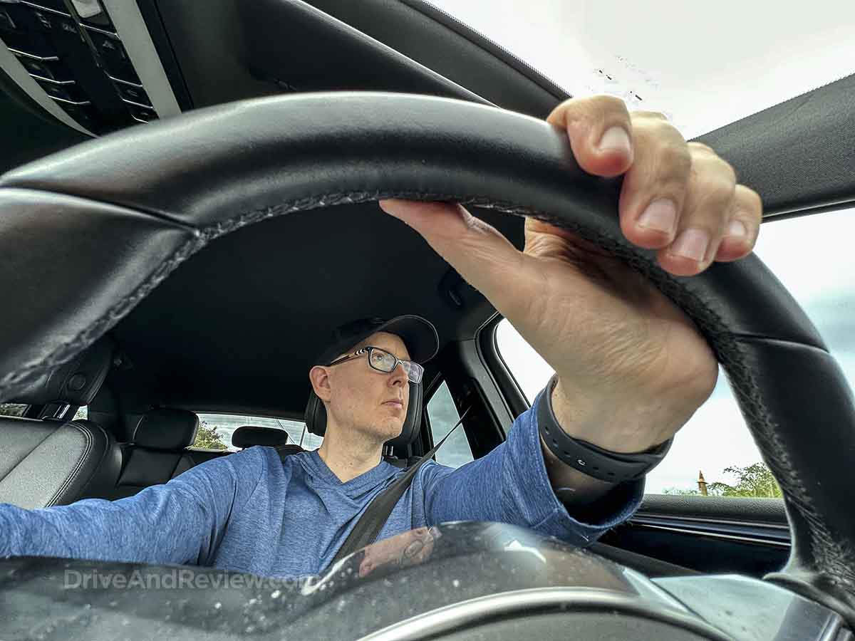 Scott from DriveAndReview cruising in a 2020 Porsche Macan