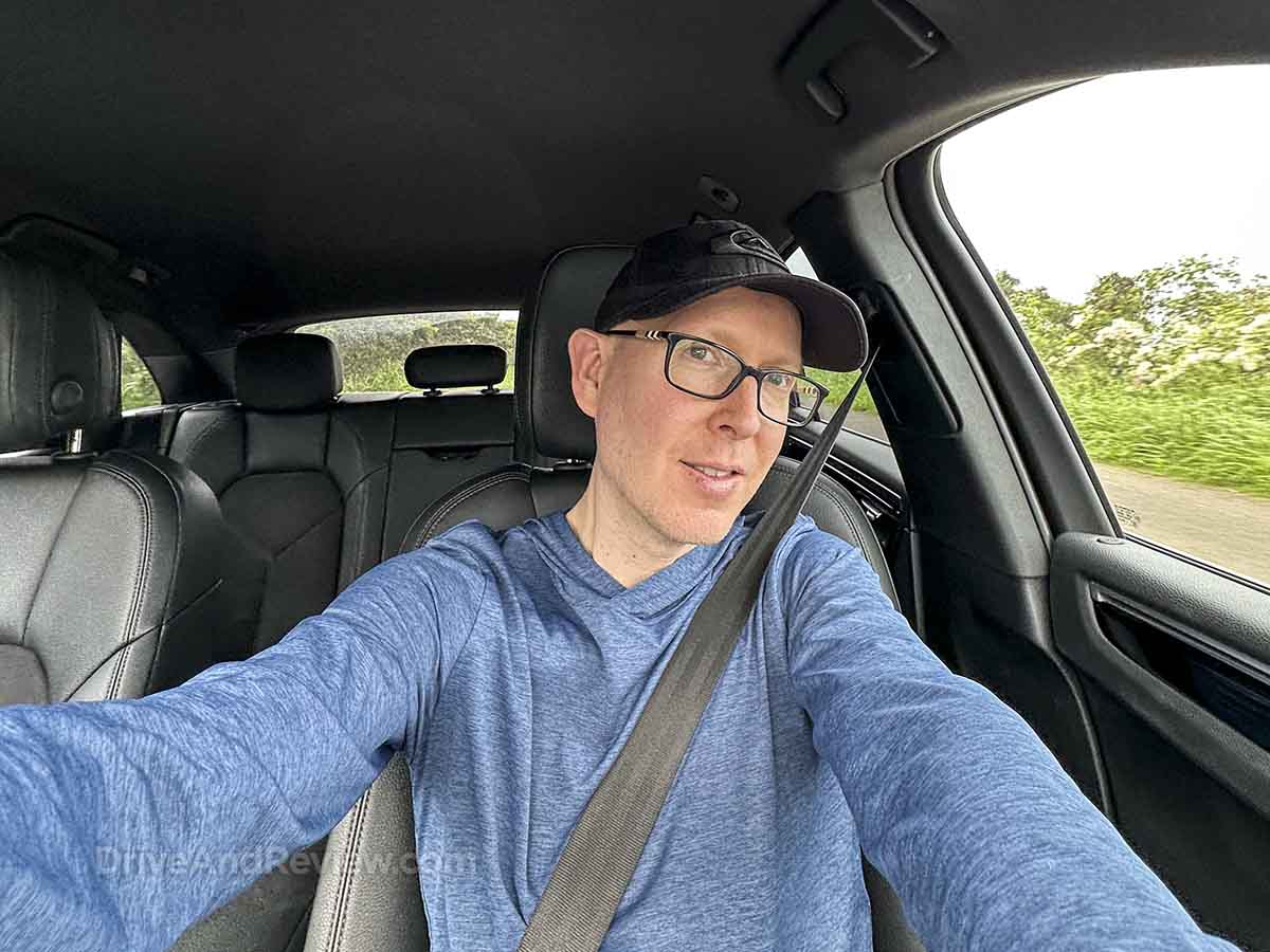 Scott from DriveAndReview driving a 2020 Porsche Macan