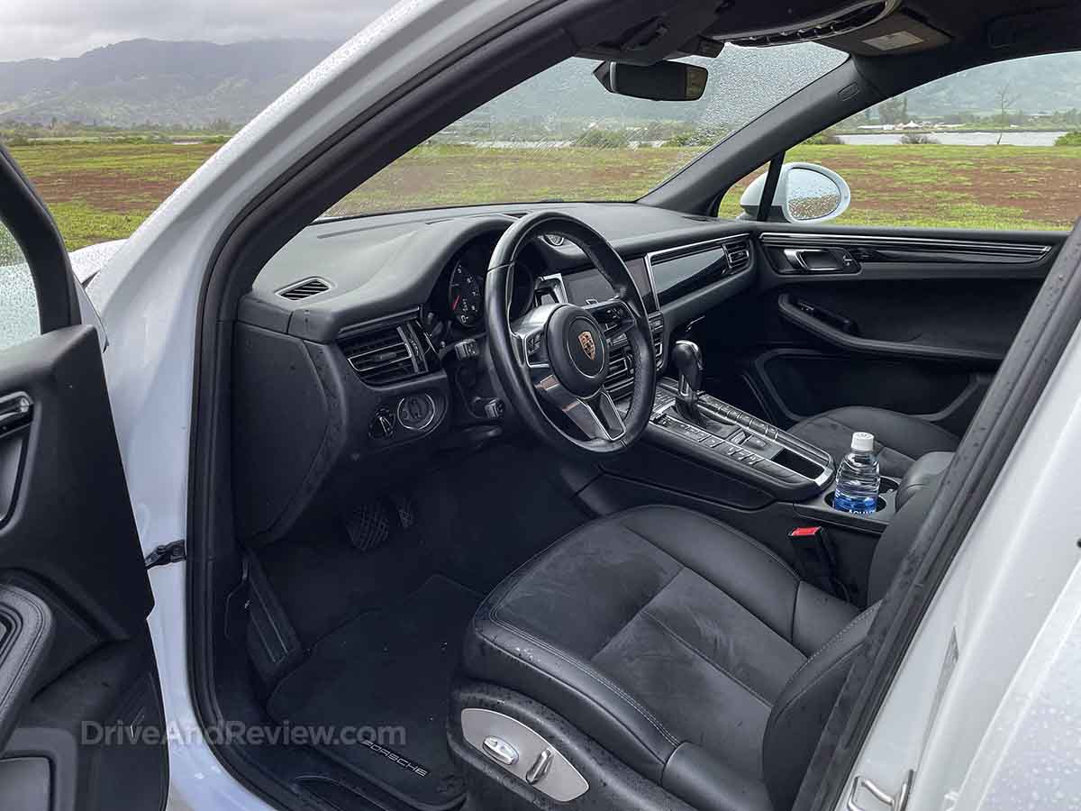 Black Porsche Macan interior