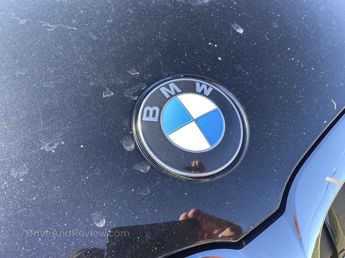 BMW badge on a 2021 330i
