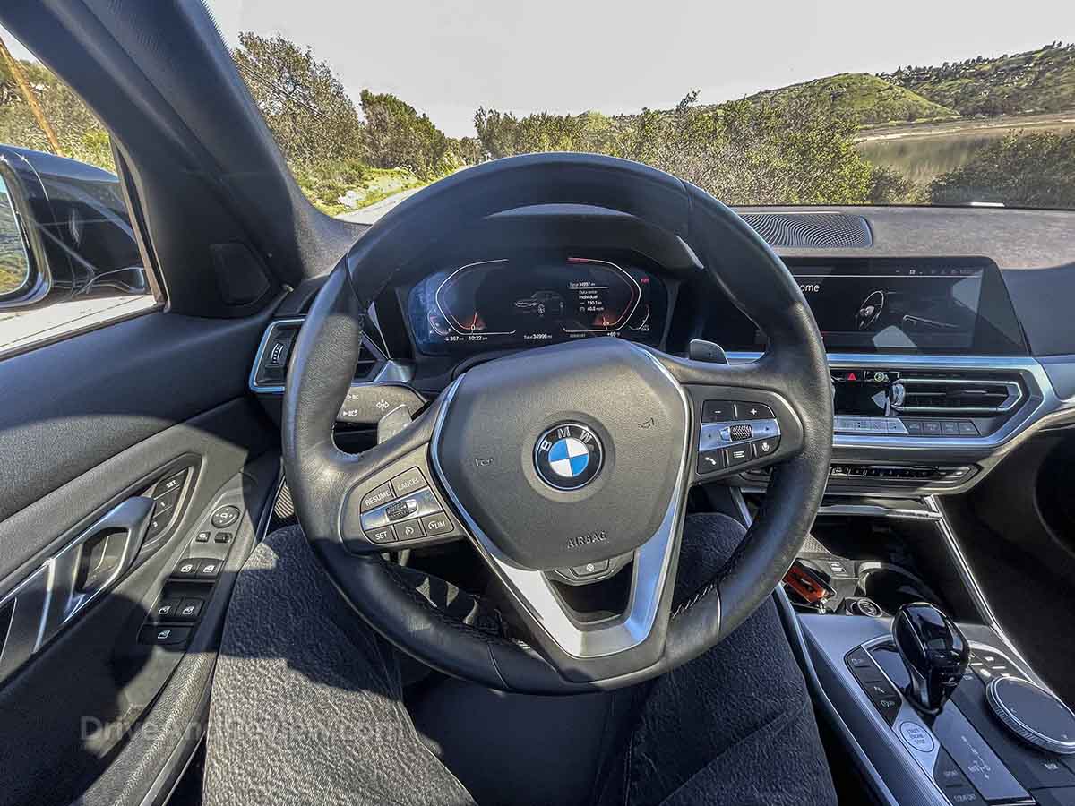 BMW 330i interior 