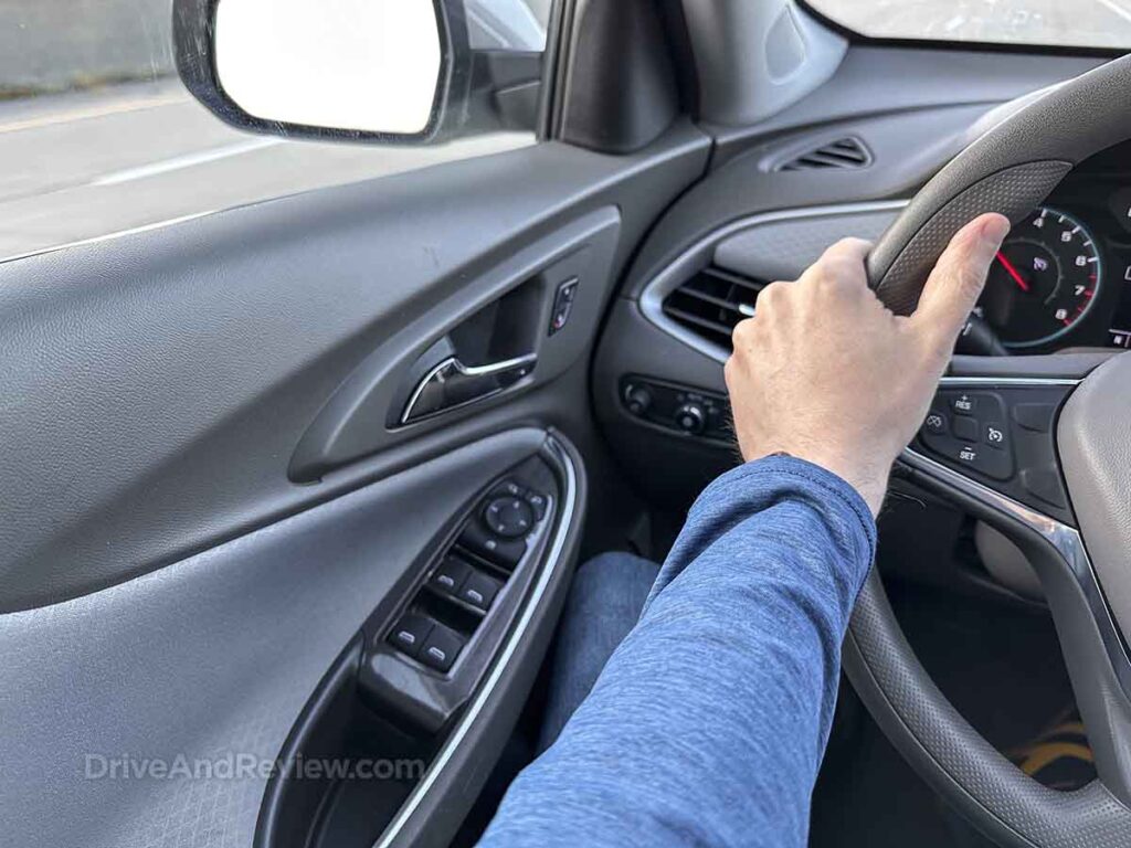 Plastic interior panels of the Chevy Malibu