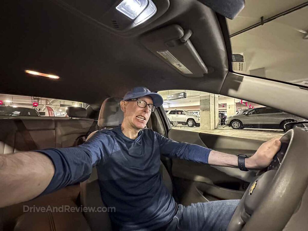 Scott behind the wheel of a 2022 chevrolet malibu