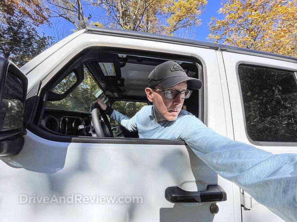 Scott driving a jeep gladiator