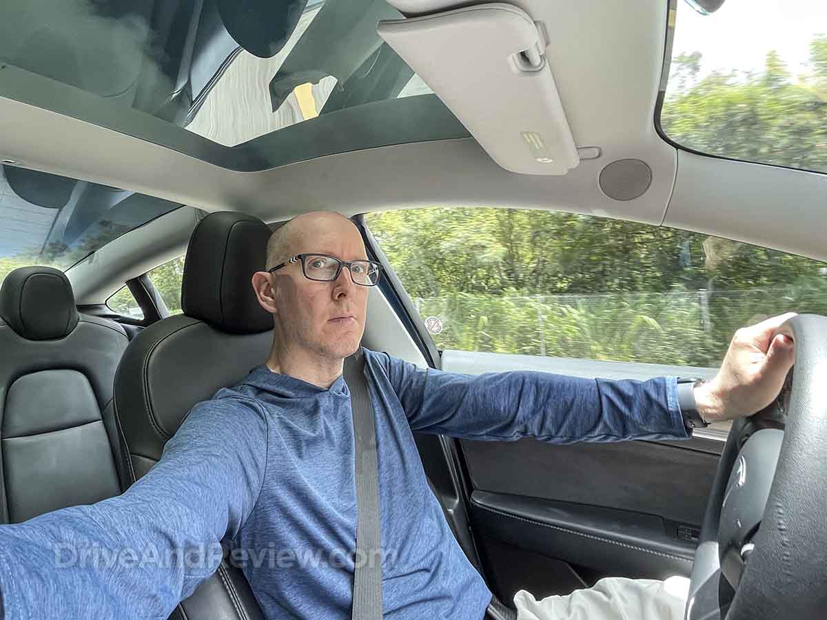 Scott driving a 2023 Tesla Model 3