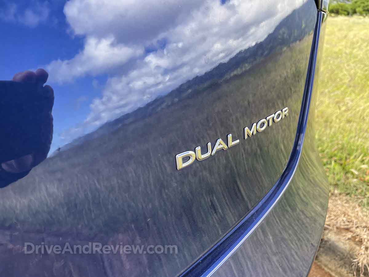 2023 Tesla Model 3 dual motor badge