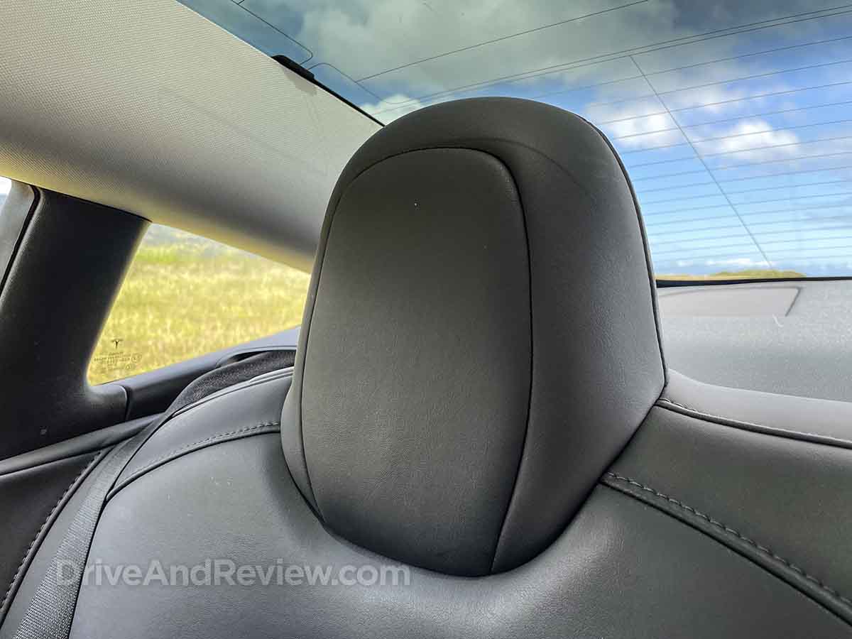 2023 Tesla Model 3 rear seat headrest