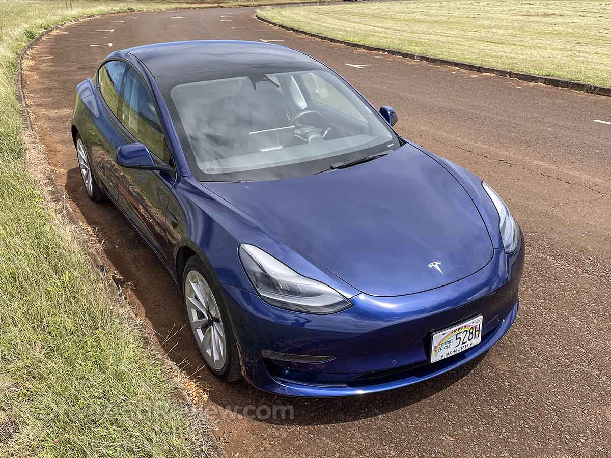 2023 Tesla Model 3 exterior top down view