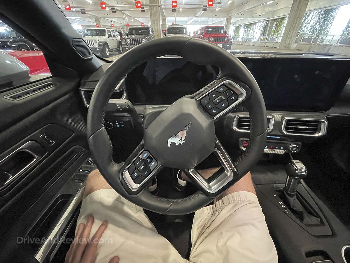 2025 Ford Mustang dashboard and steering wheel