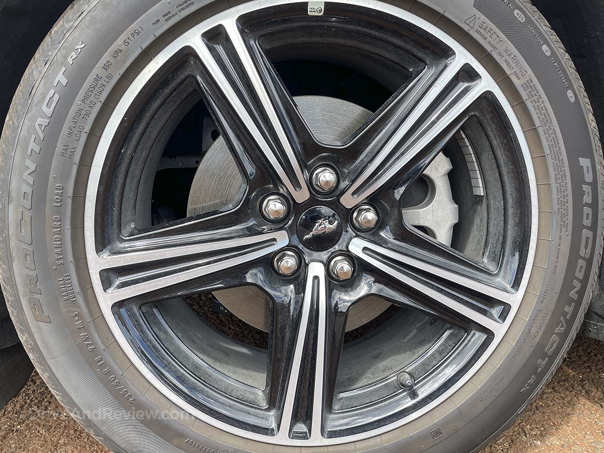 2025 Ford Mustang convertible 18 inch wheels on 235/50 R 18 tires