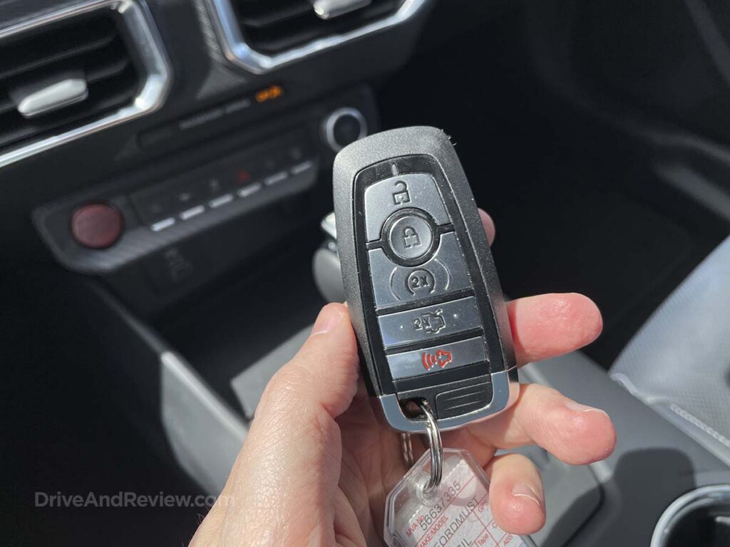 2025 Ford Mustang key fob front buttons