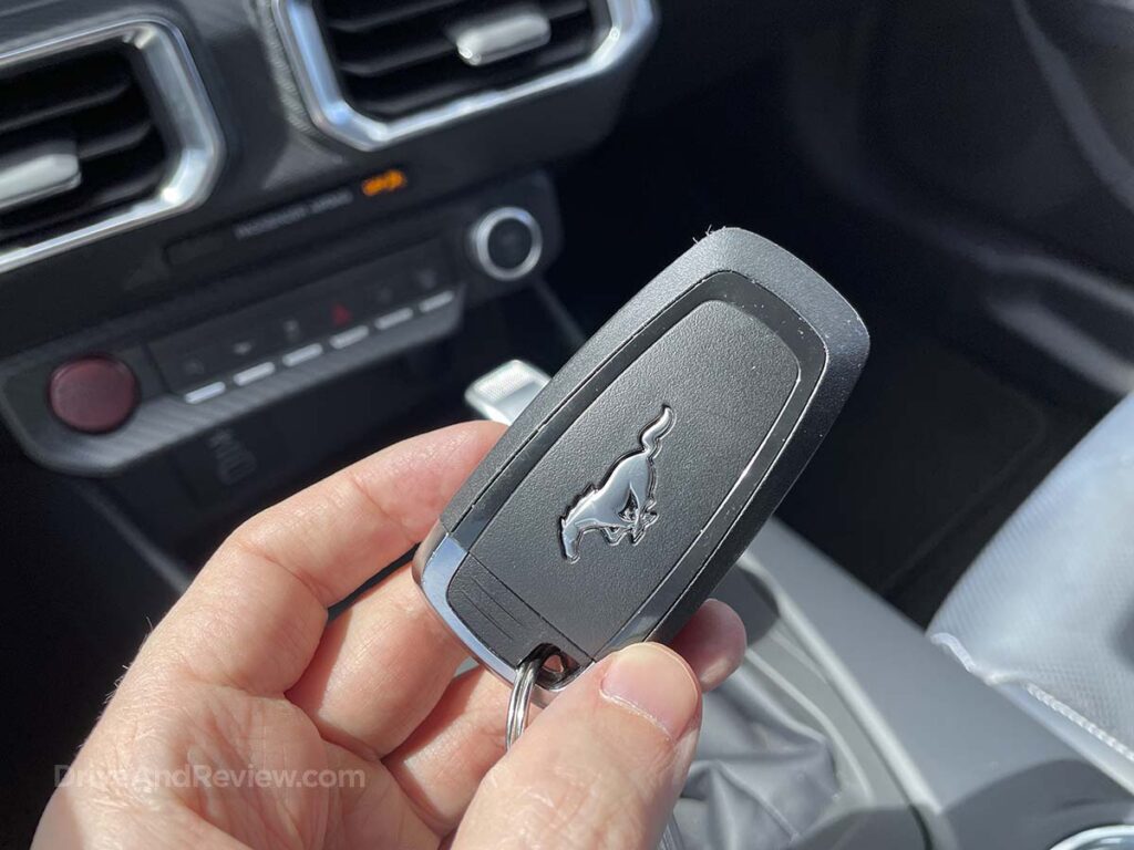 2025 Ford Mustang key fob back with mustang logo