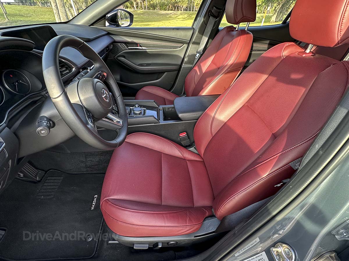 2026 Mazda 3 with red interior