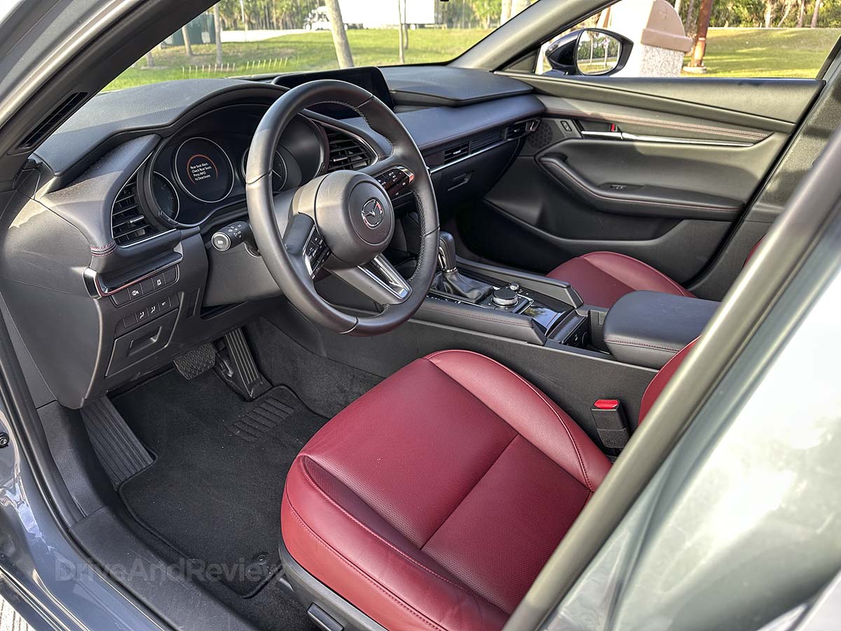 2026 Mazda 3 dashboard and steering wheel