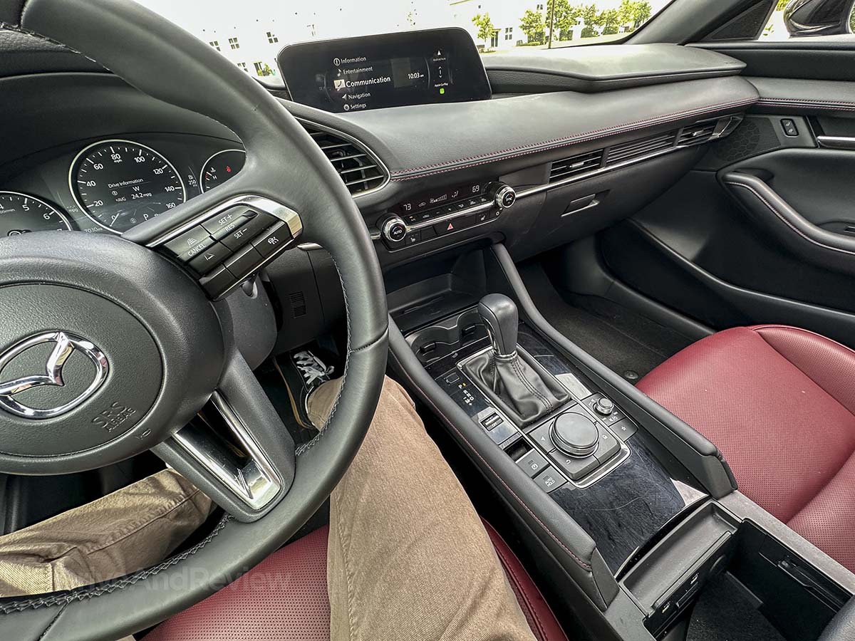 2026 Mazda 3 interior showing center console