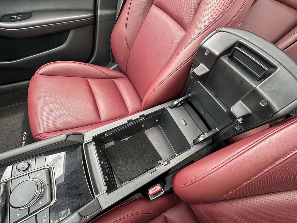 2026 Mazda 3 center console storage space