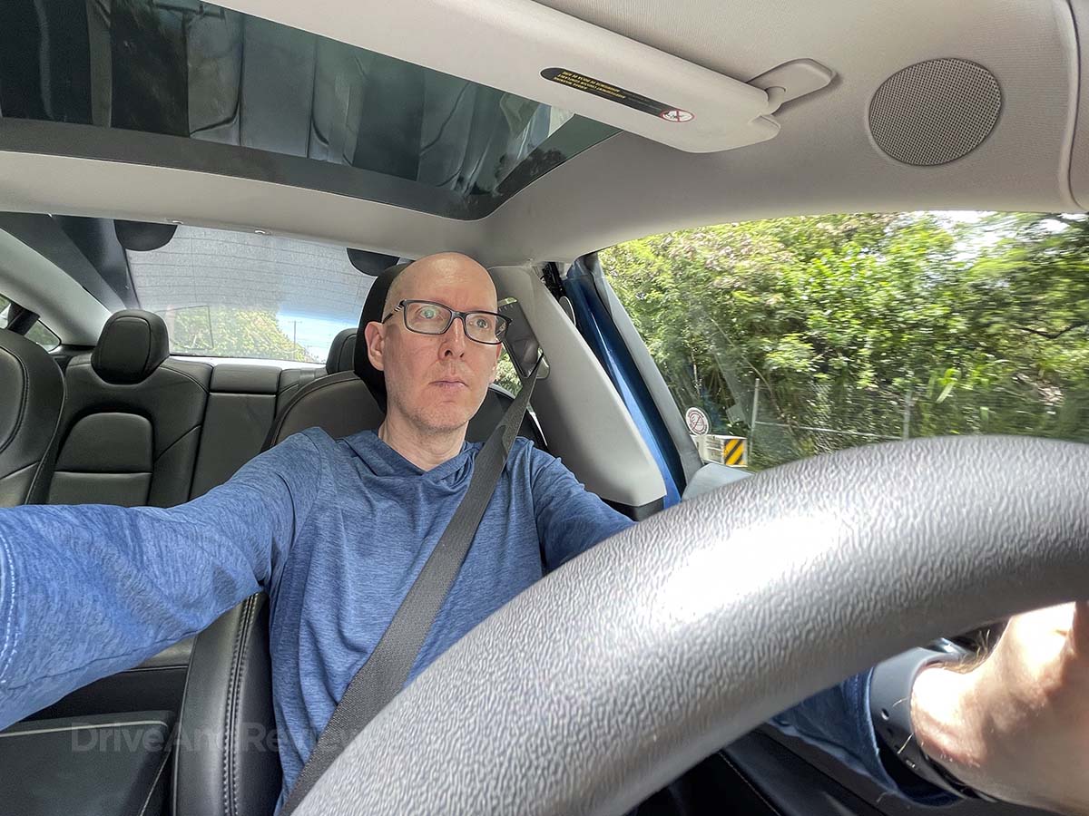 Scott driving a 2023 Tesla model 3