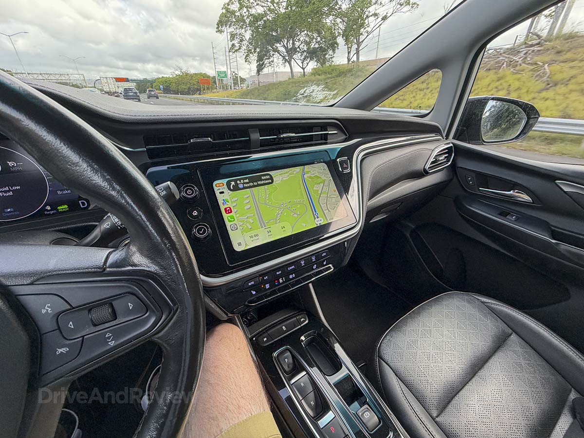 Wireless Apple CarPlay on the infotainment screen on the dashboard in the 2024 Chevy Bolt