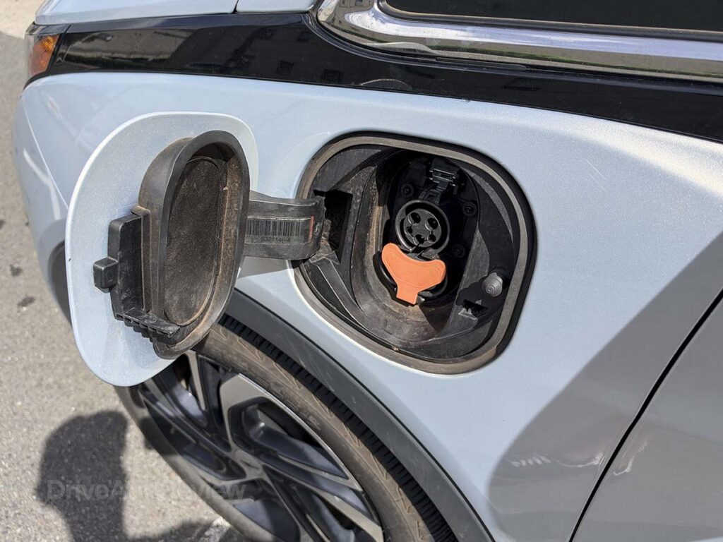 2024 Chevy Bolt EV charging port opening and door flap