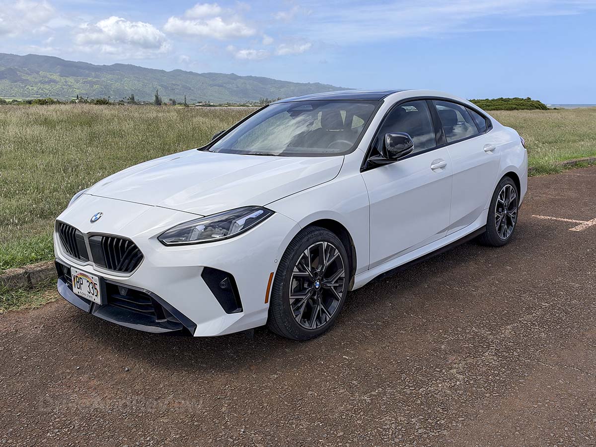 All white 2026 BMW 228 xDrive with black interior