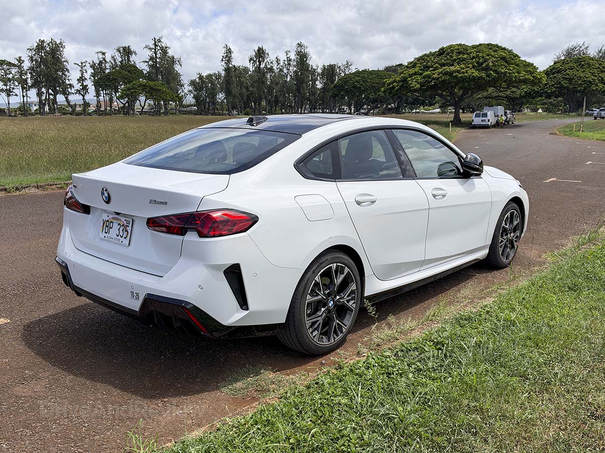 White 2026 BMW 228 xDrive with black roof