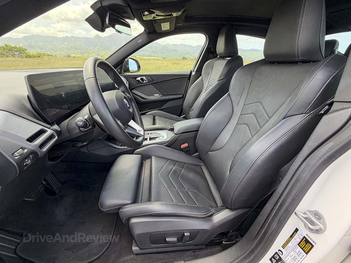 2026 BMW 228 front seats with black interior