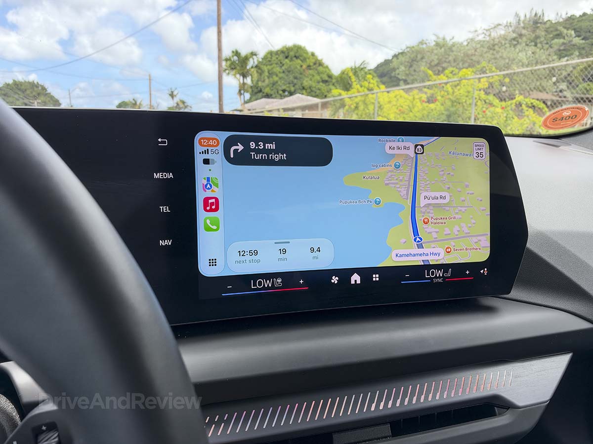 Using Apple CarPlay navigation on the infotainment screen in the2026 BMW 228